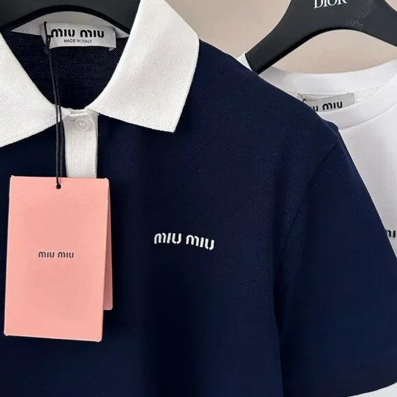 Miu Miu Women's Short-Sleeve Polo Shir - Picture 4 of 6